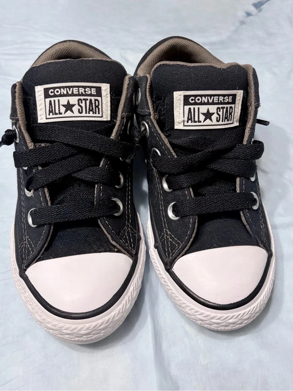 Converse Kids Black & White Low Top Sneakers